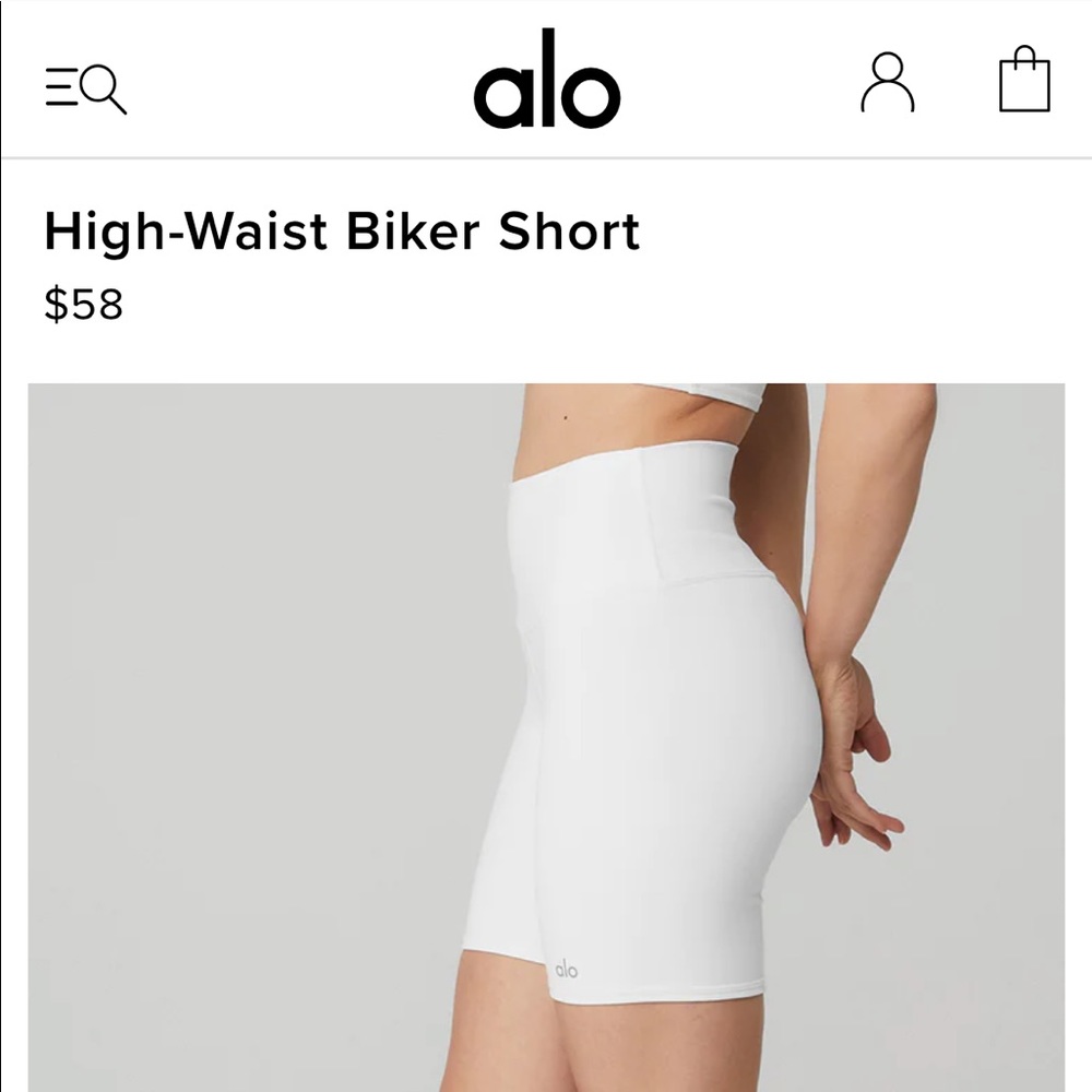 NWT high waist alo biker short